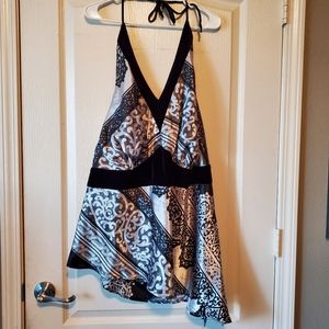 Satin backless adjustable halter top